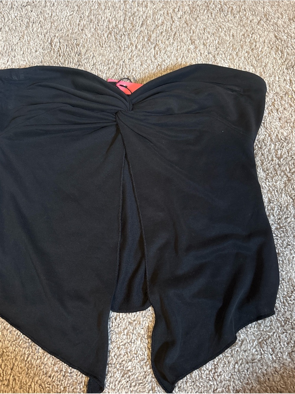 Edikted Black Strapless Twist-Front Top